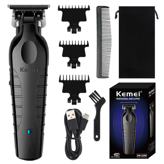 Kemei 2299 Professional Hair and Beard Trimmer - Cordless Rechargeable